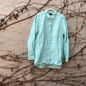 NWT J. Crew Mint Green Button Up